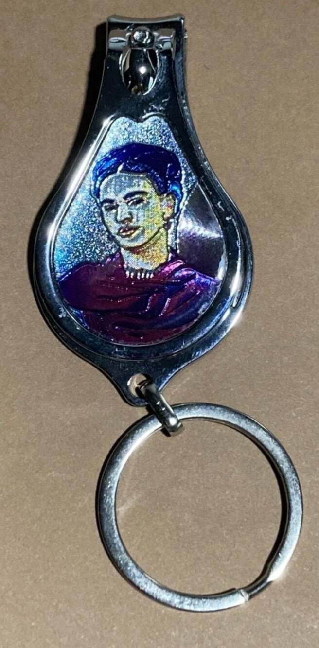 Frida Kahlo Portrait Nail Clipper Bottle Opener Keychain